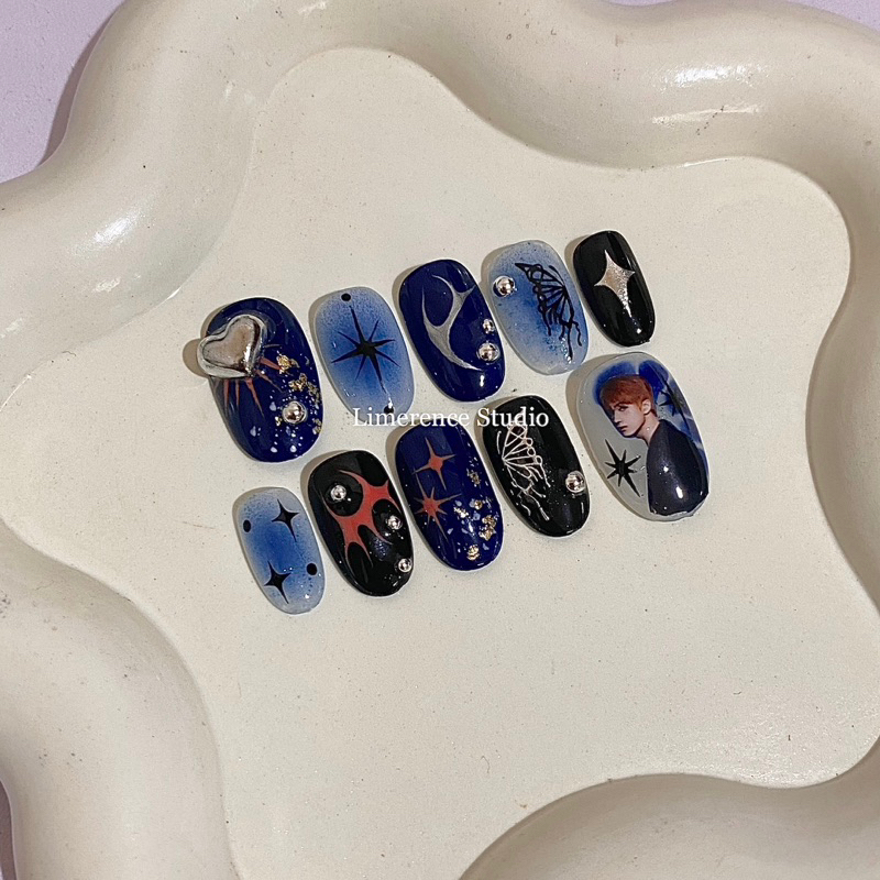Smoothie Jisung NCT Dream Photo Press on Nails by Limerence Studio | Premium Fake Nails