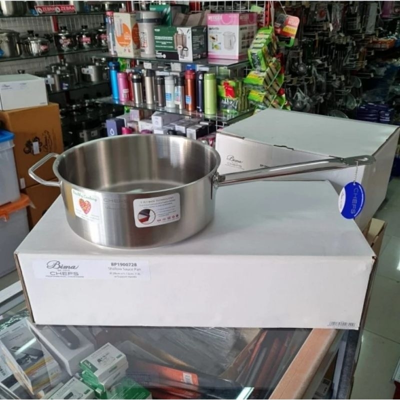 BP1900728 Sauce Pan Shallow D28cm H12cm Bima Chefs, Panci SUS 304