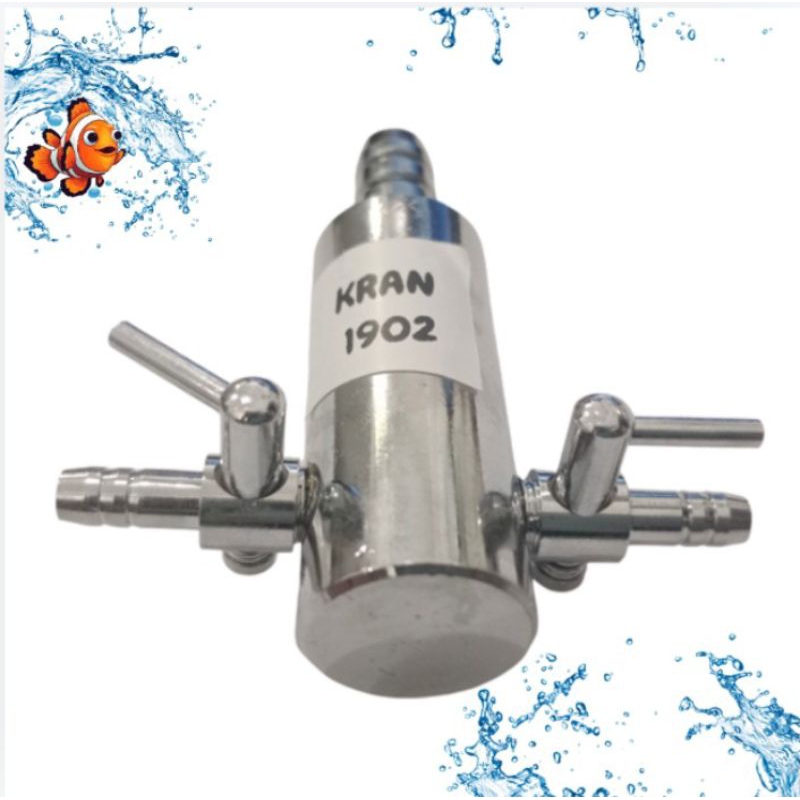 KRAN AERATOR STAINLESS 2 || 4 OUTPUT KRAN ANGIN KRAN PEMBAGI UDARA AIRPUMP AQUARIUM