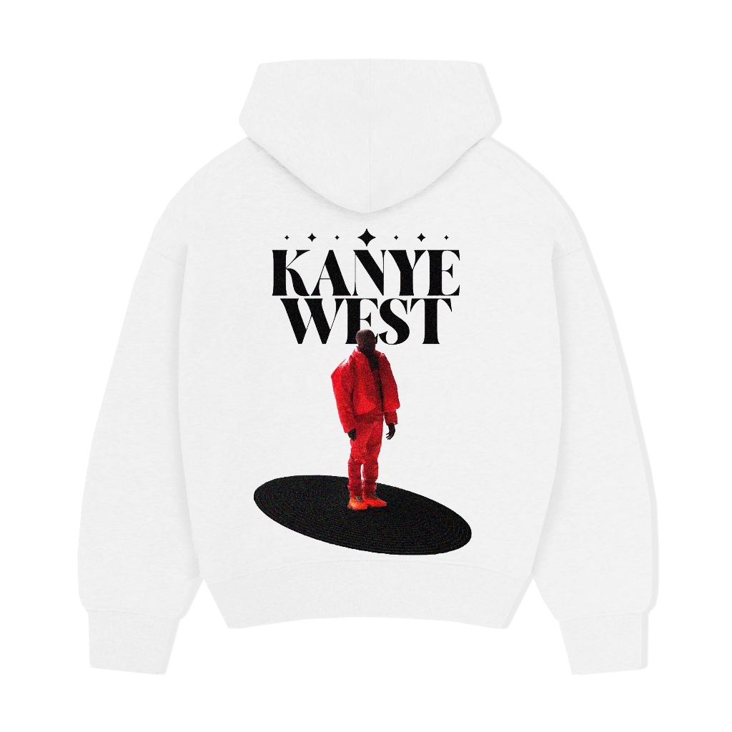 WOOZY | HOODIE PRIA OVERSIZE PUTIH | KANYE WEST