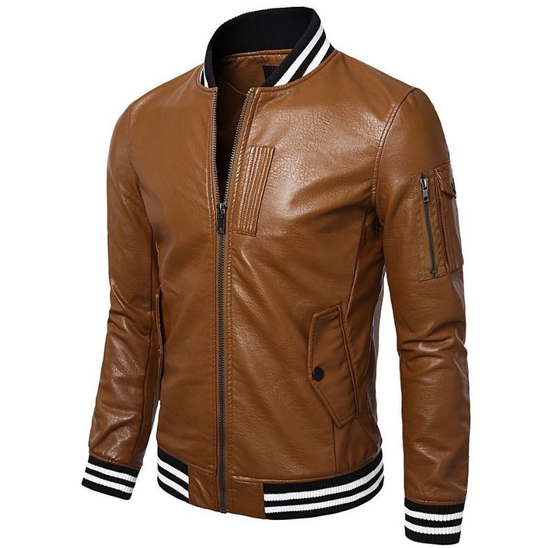 Jaket Bomber Kulit Asli Domba-Jaket Kulit Asli Garut-Jaket Kulit pria-Jaket Kulit Casual