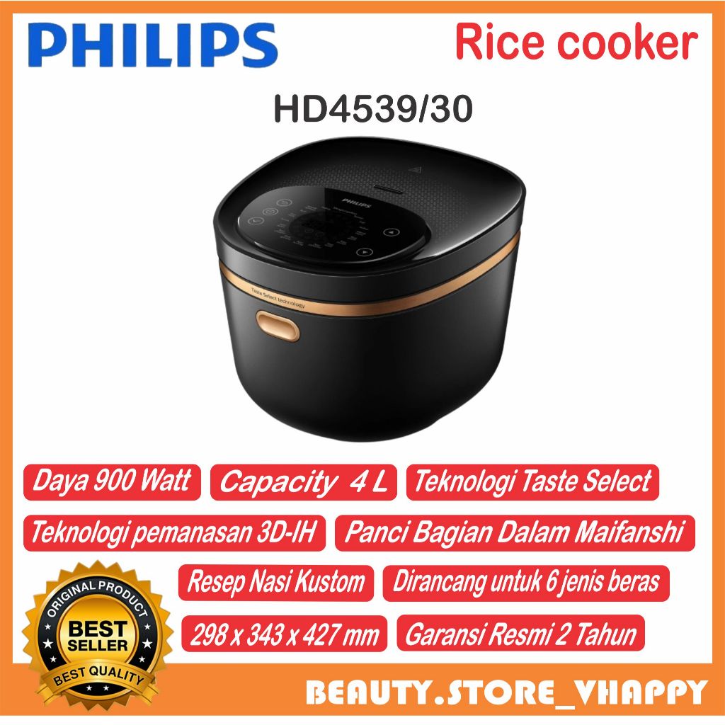 Magic Com Philips Digital Rice Cooker 5000 Series HD4539/30 Induction Heating - Regular
