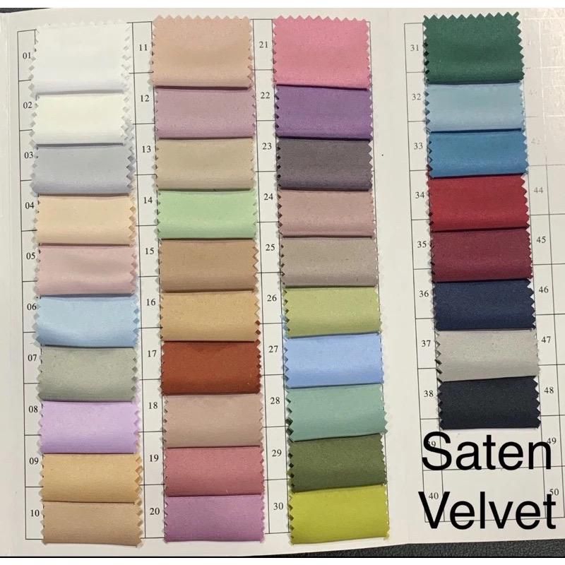 Kain/Bahan satin velvet/kain bridesmaid/kain satin