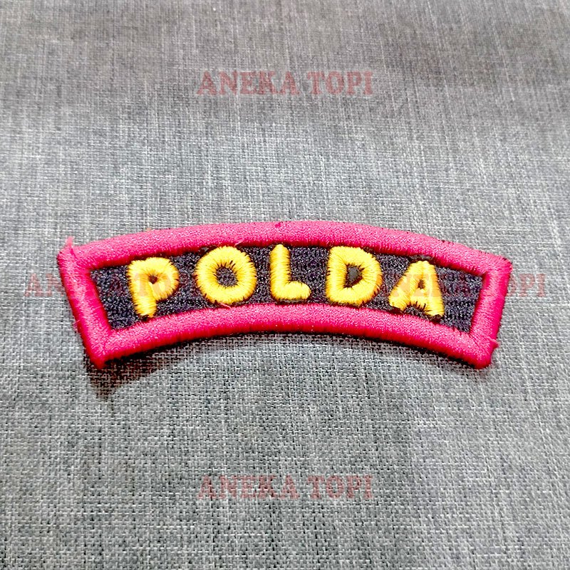 Bordir Tulisan Polda Timbul Bordir Polda Atribut Seragam Bet Bordir Polda Timbul - Aneka Topi