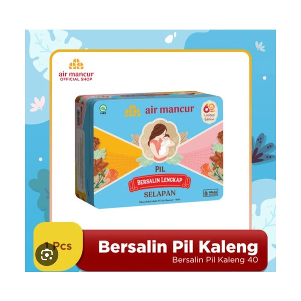 Air Mancur Jamu Bersalin lengkap Pil Kaleng 40 Hari