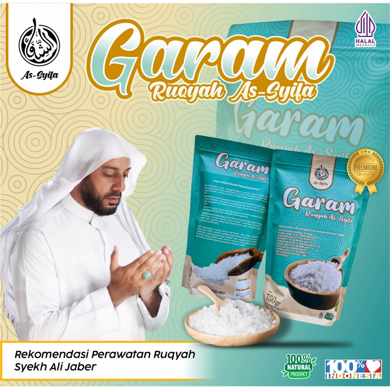 

Garam Ruqyah [Kemasan 750gr] Asli 100% Garam ruqyah Mandiri