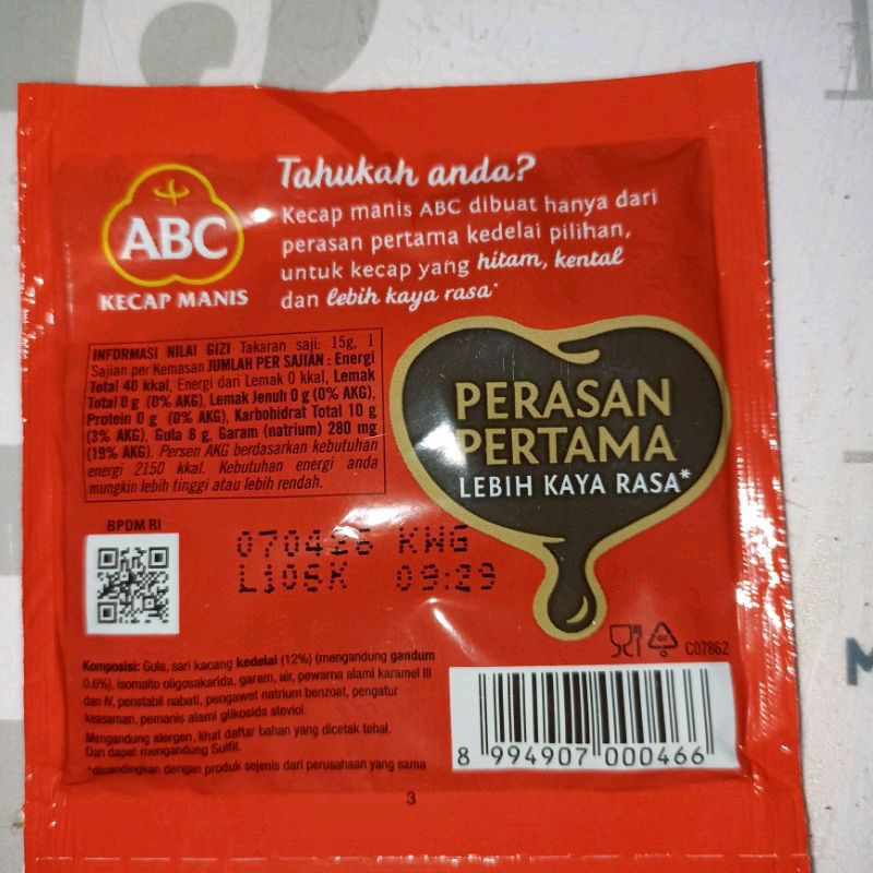

paket promo 48 pcs 0Kecap Manis ABC Sachet 15ml 1 Renceng Isi 12 500 an