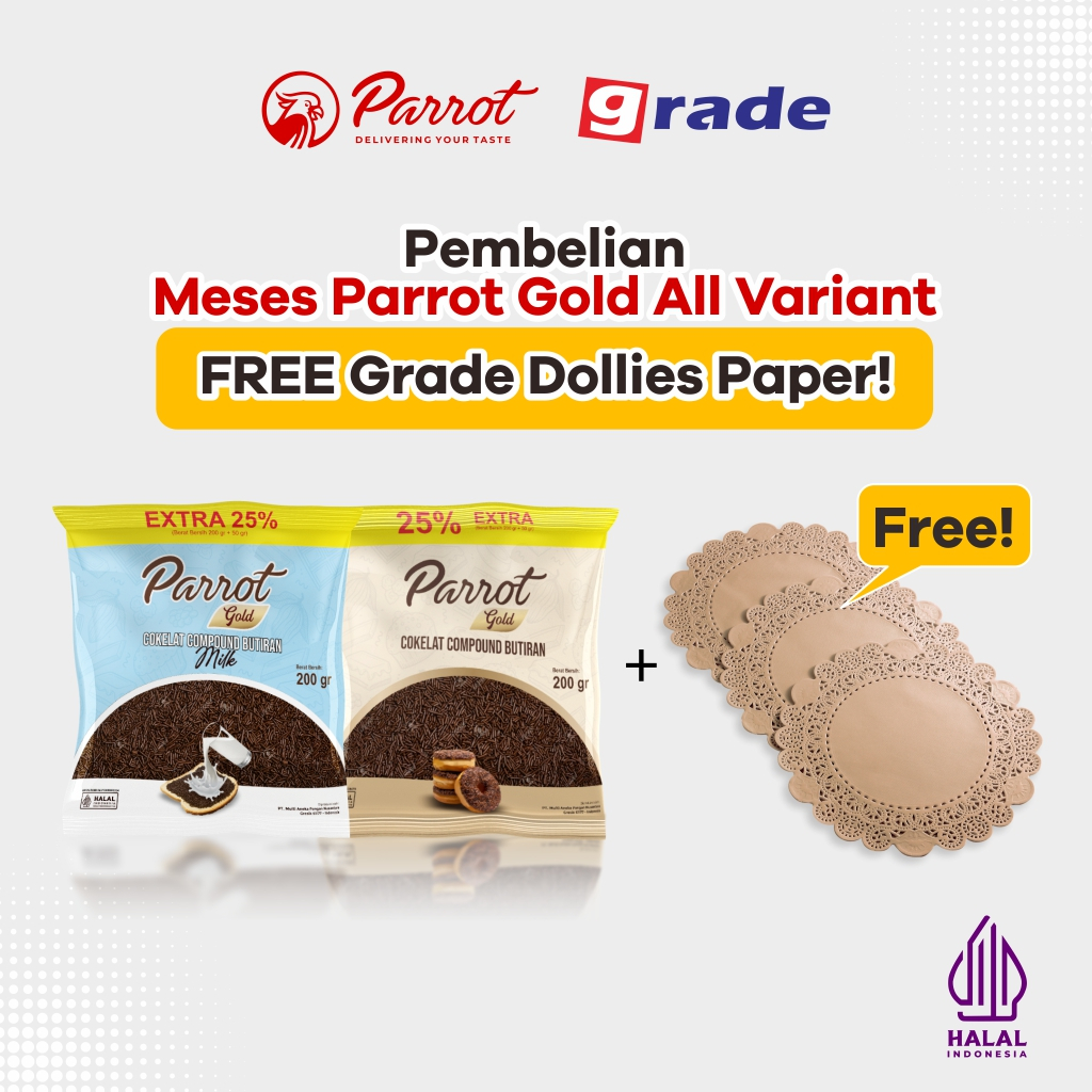 

PARROT MESES GOLD DARK KEMASAN 200gr