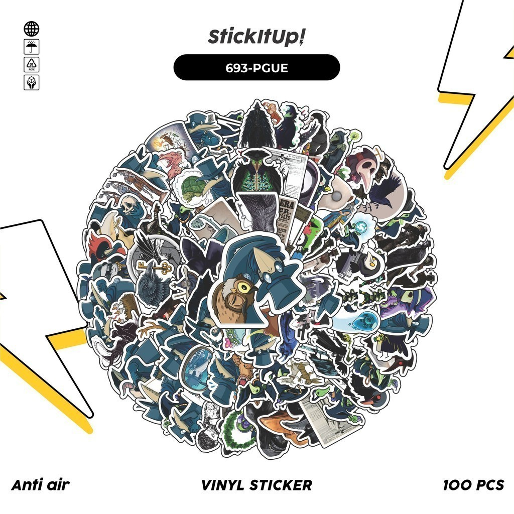 

COD✨ 100 Pcs Stiker The Plague Doctor Horror Crow Lucu Anti Air Untuk Dekorasi Notebook Sepeda Skateboard Handphone DIY
