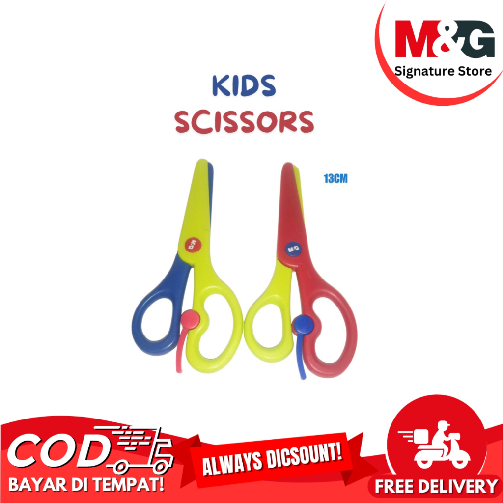 

Gunting Anak M&G Kids Scissors M&G #ASS913D8Safe Blun Tip Gunting Anak With Help System