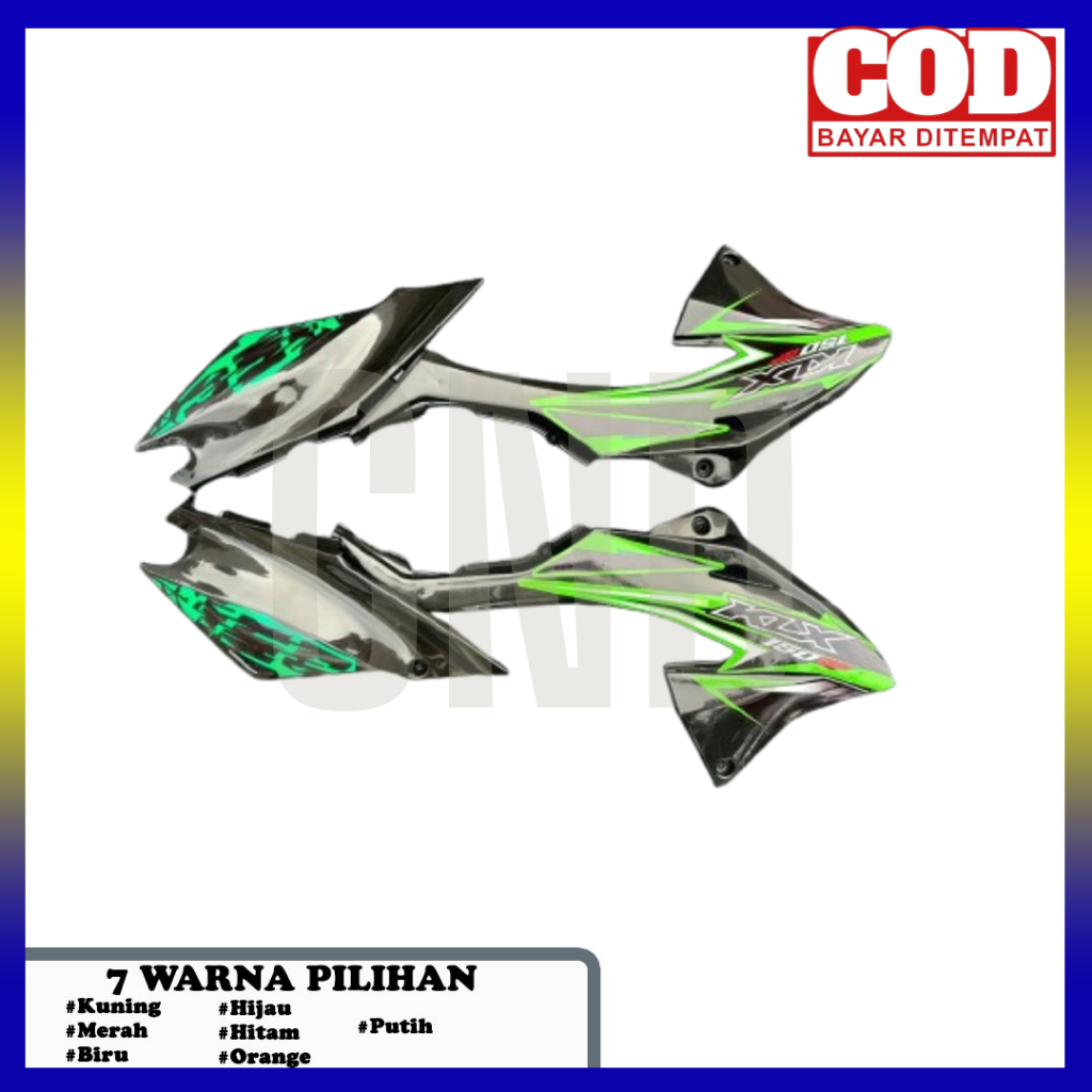 sayap tangki dan sayap jok Klx 150 BF tengki tengky klx bf 150 2015 sayap depan klx bf legsil Side P