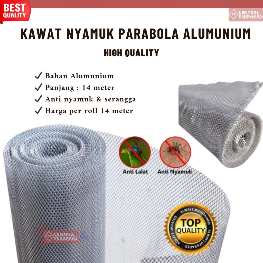 Kawat jaring nyamuk parabola / kawat ventilasi / ram kawat nyamuk / kawat nyamuk ventilasi alumunium