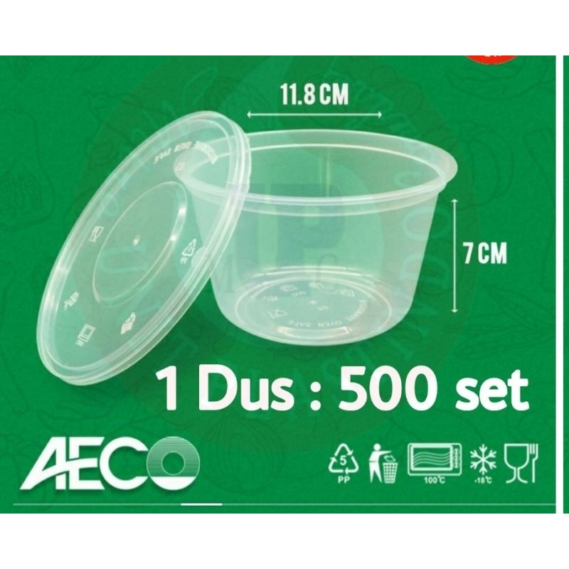 THINWALL WADAH MERK AECO / KOTAK MAKAN PLASTIK / THINWALL PLASTIK / WADAH PLASTIK ISI 25PCS