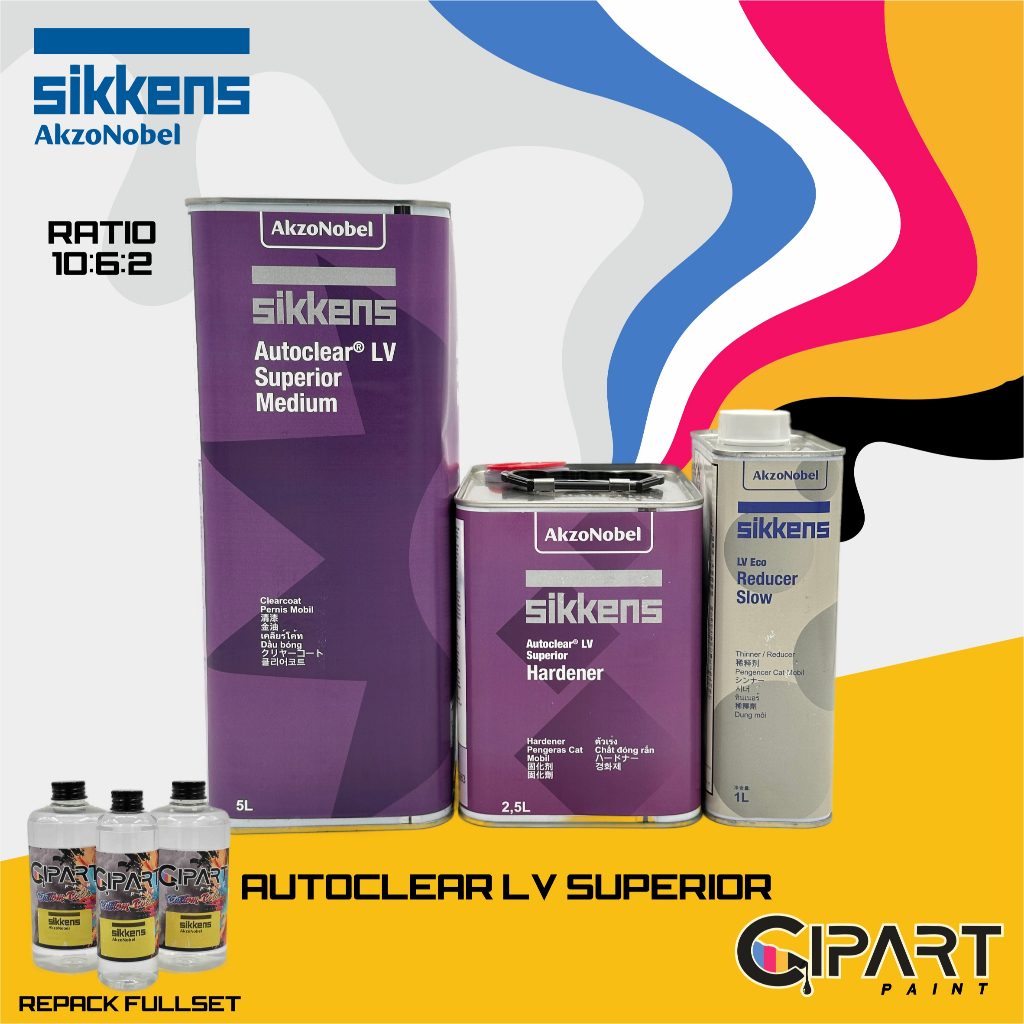 Sikkens Autoclear LV Superior Repack Clear Coat Varnish PU 2K High Glossy Self Healing Clearcoat