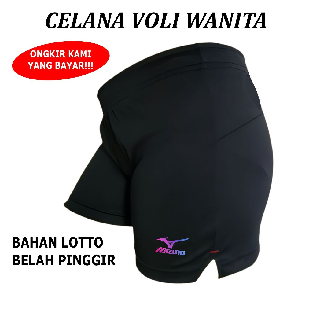 Celana Kolor Voli Wanita Bahan Lotto Tebal Model Slim Press Body Belah Pinggir