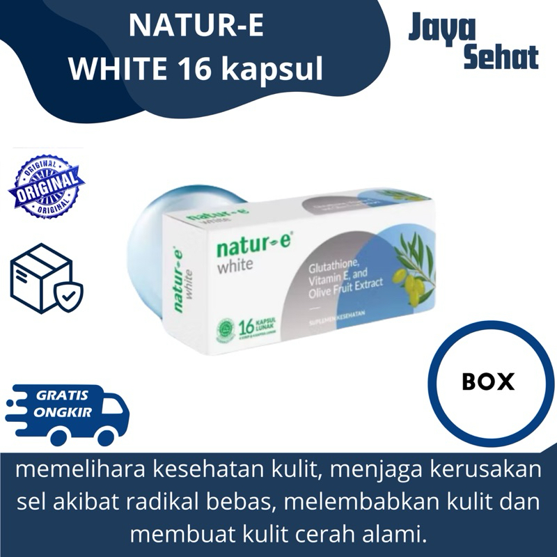 Nature E white isi 16 dan 32 kapsul / Vitamin Kulit (PER BOX)