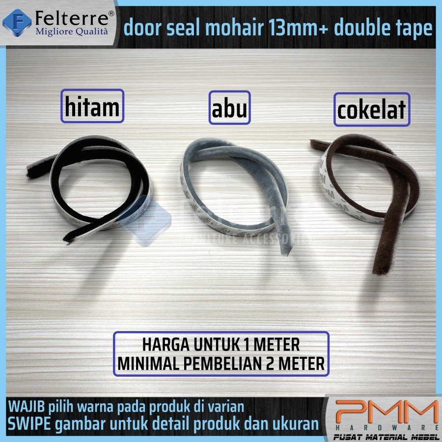 door seal mohair FELTERRE | bulu sikat peredam penutup celah pintu