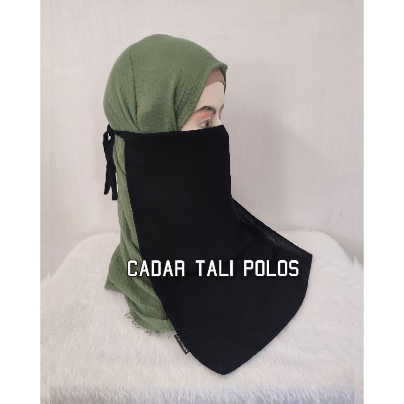 CADAR TALI 2 LAYER SIFON ARAB/NIQOB TALI TANPA JAHITAN DI BAWAH MATA (AN-NIQOB)