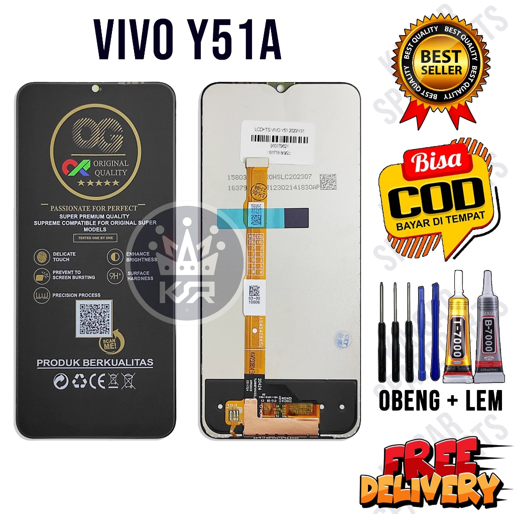 Lcd Touchscreen VIVO Y51A Original OEM Lcd VIVO Y51A Fullset