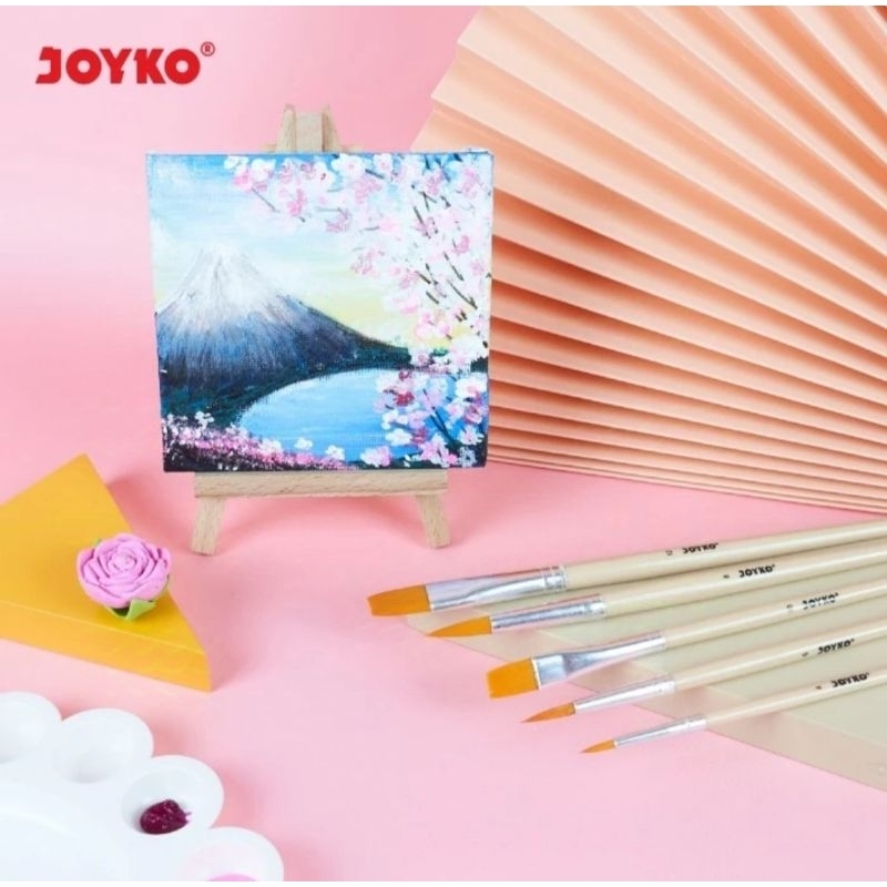 

Brush Kuas Cat Air Cat Minyak Lukis Acrylic Joyko BR-8 isi 5 kuas