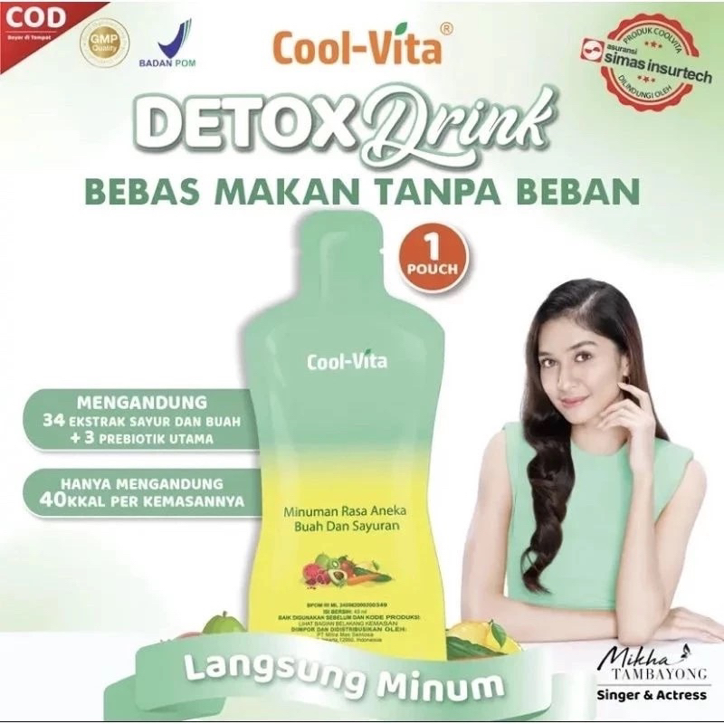 coolvita slimkeep detox drink. untuk pelangsing badan.