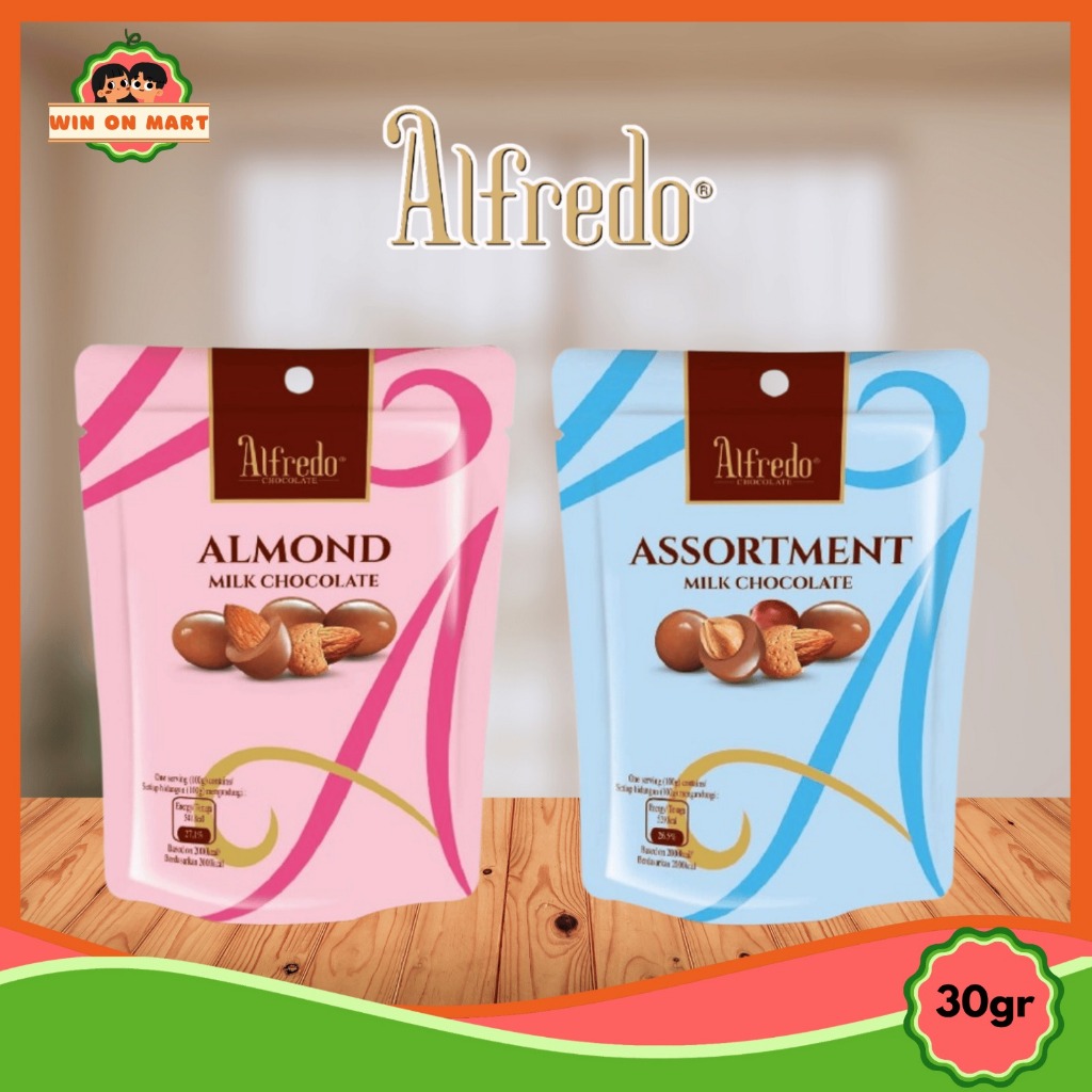 

Coklat | Alfredo Chocolate Pouch 30g | Almond Milk | Assortment Milk