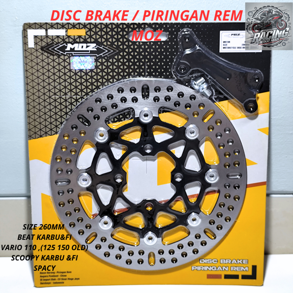 MOZ DISC BRAKE Piringan REM Vario 110 125 150 Beat Karbu Beat Fi  Scoopy Karbu  Scoopy Fi Spacy