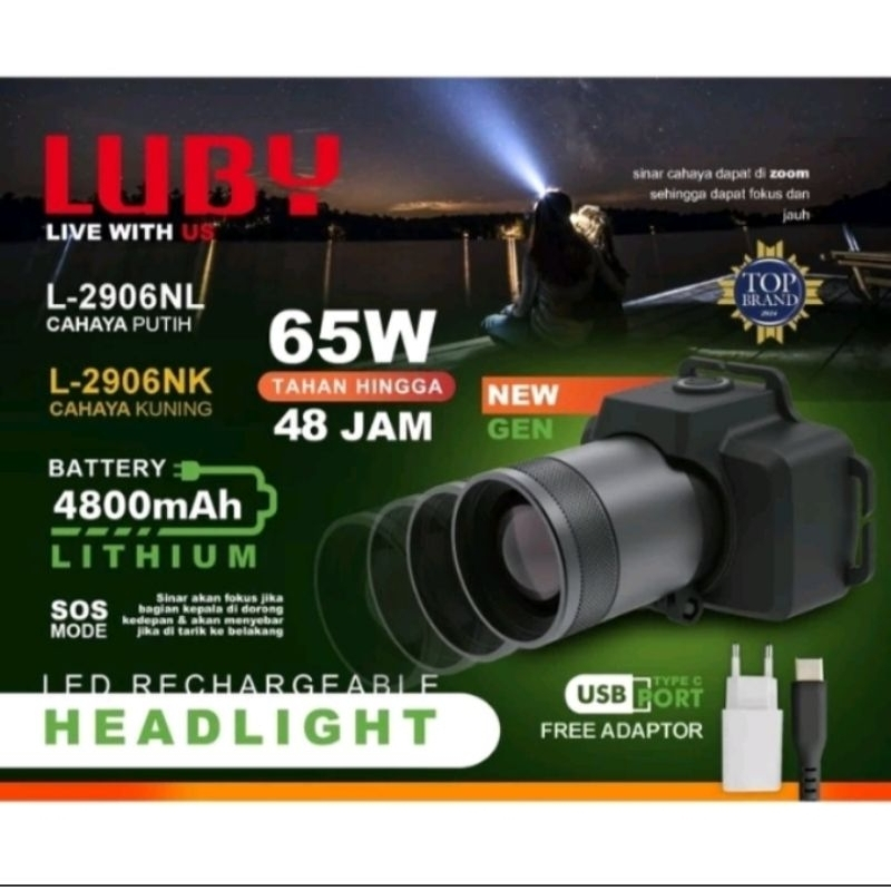SENTAR KEPALA LUBY ZOOM 65 WATT L-2906 NL