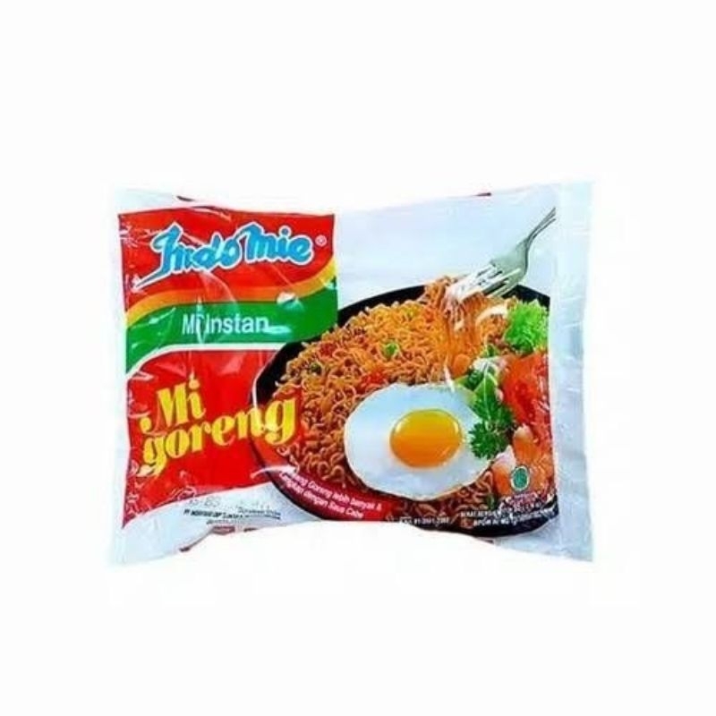 

mie instan indomie goreng .