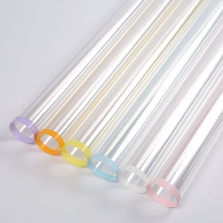 

Spesial Khusus Flower Wrapping Transparant Line Color KertasBuket Bunga Cellophane O778