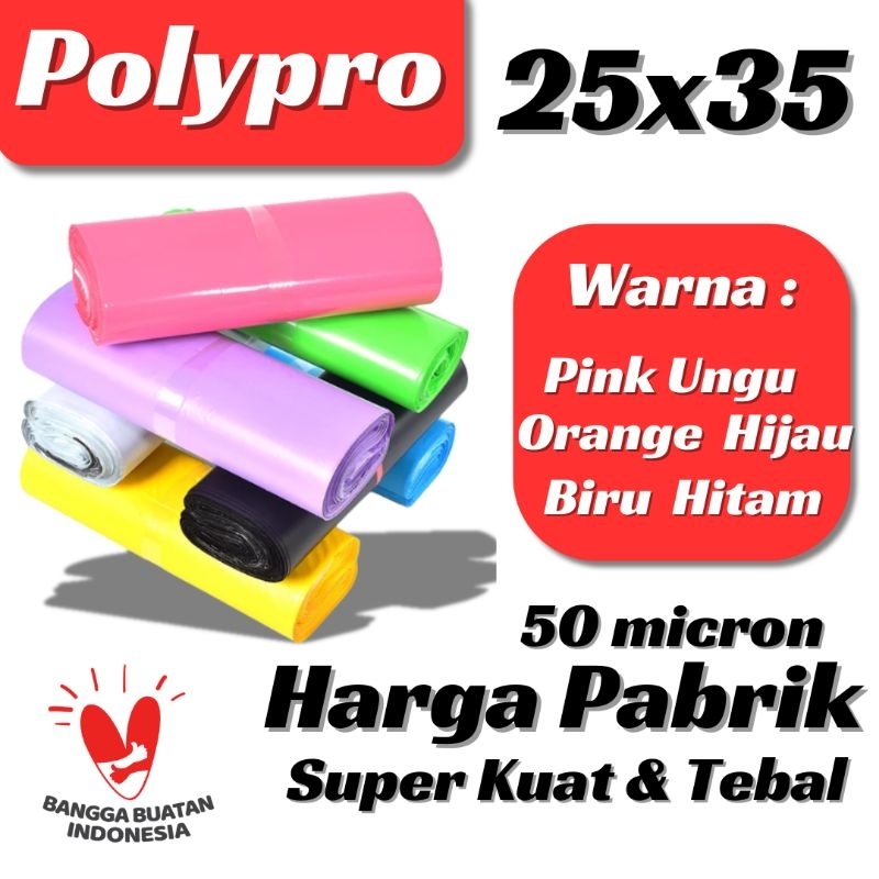 

Plastik Packing Online 25x35 / Polymailer Warna Premium / 100 Lembar