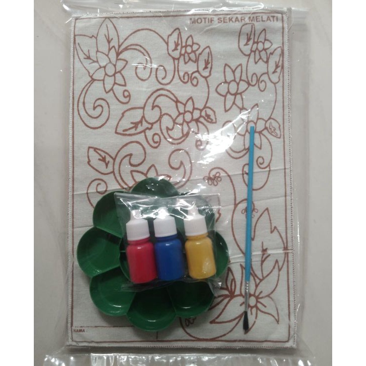 

Big Discount Paket Lukis Kain motif Batik 1set lengkap Painting kids
