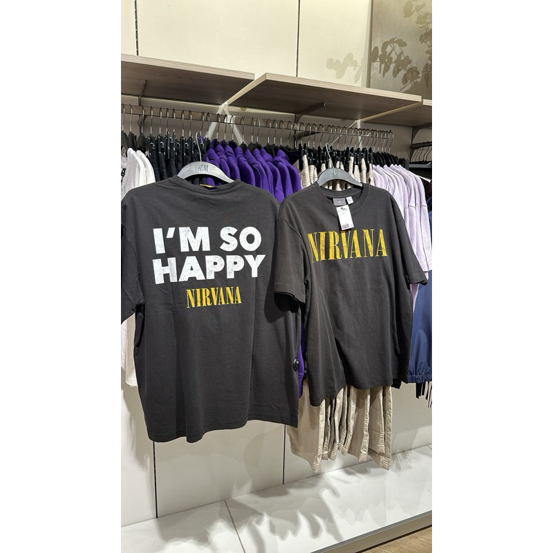 tshirt h&m nirvana man