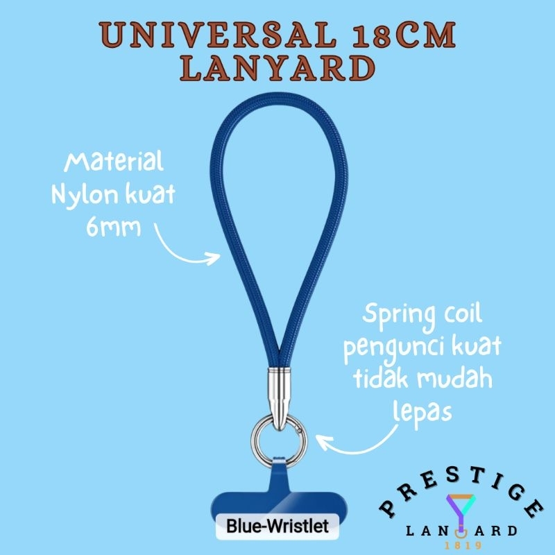 

UNIVERSAL NEW FASHIONABLE LANYARD NYLON 18CM BLUE ( GANTUNGAN HP )