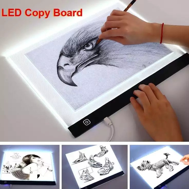 

Top Shipment A2A3A4A5 LED Drawing Tracing Board Stensil Board Papan Jiplak Gambar LED Anak Dewasa Copy Board Papan LED Light Pad Ultra Slim