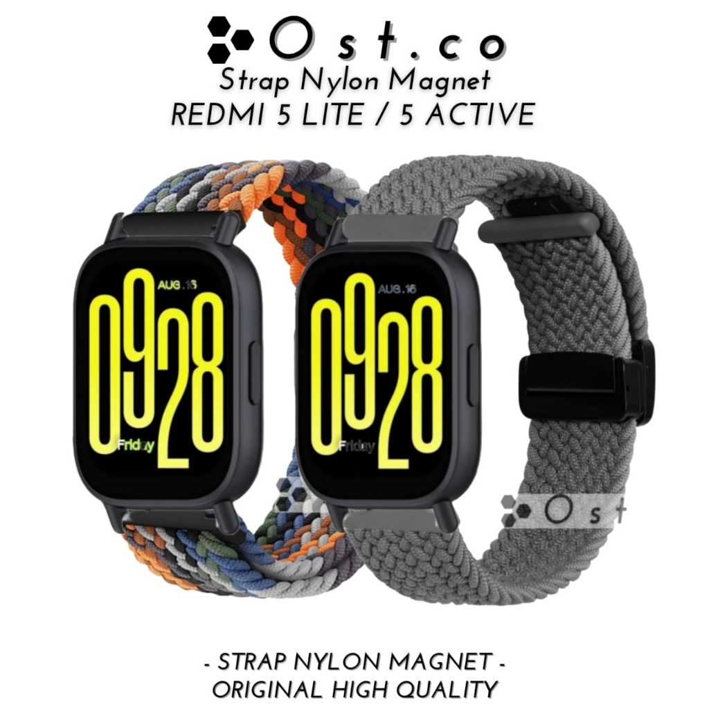 Strap Redmi Watch 5 Active Nylon / Watch 5 Lite Tali Redmi Watch 5 Lite Strap Watch 5 Active Nylon M