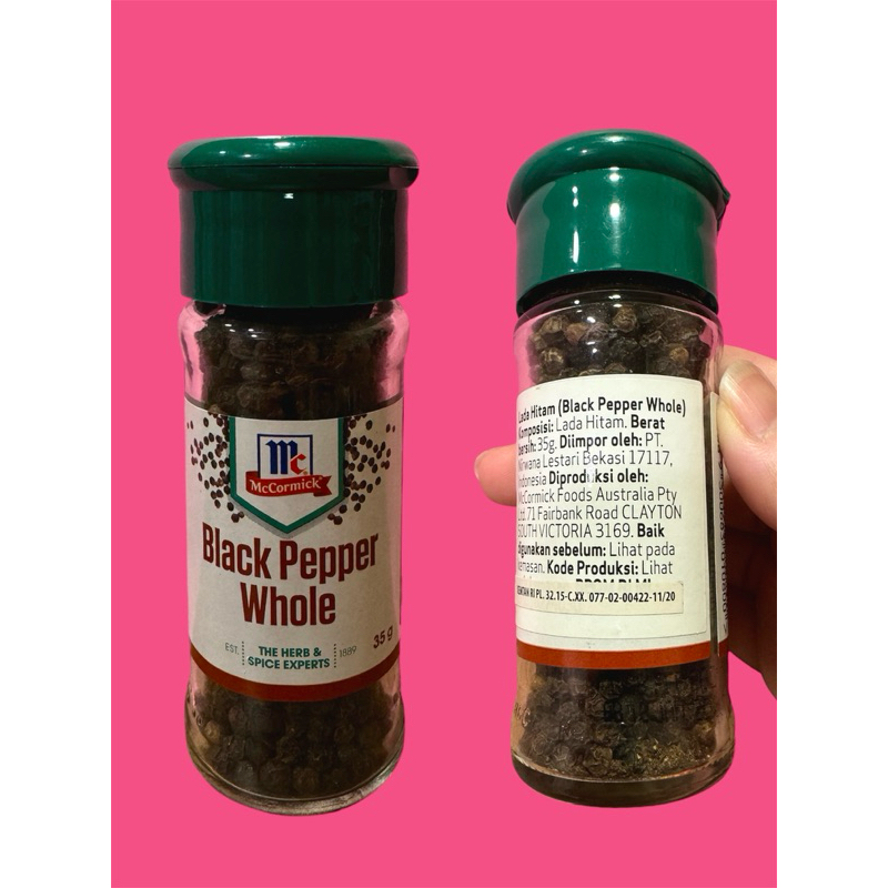 

Mccormick Black pepper whole 35 gr
