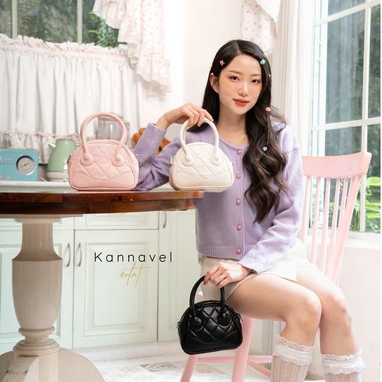 KANNAVEL ECLAT - Marie Mini Sling Bag / Mini Hand Bag / Tas Wanita Korean Style PU