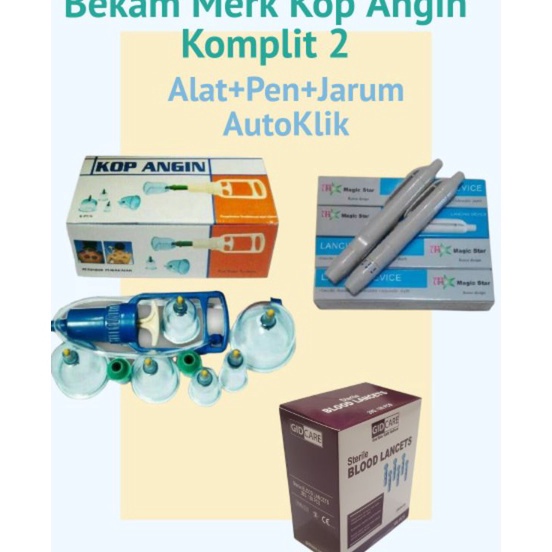 Sekarang Ada  Alat Bekam Kop Angin Pompa Jarum Bekam Pen Bekam Paket lengkap