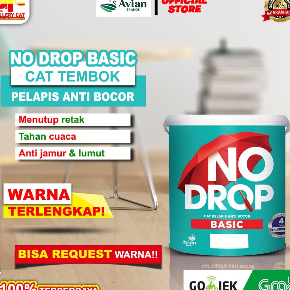Baru Aman  TERMURAH WARNA LENGKAP NO DROP BASIC CAT ANTI BOCOR 1KG