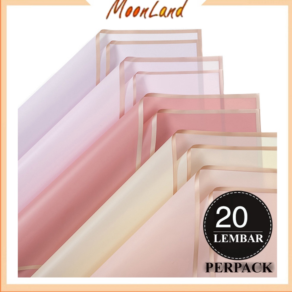 

Hadir Hari Ini 1 PACK ISI 2 LEMBAR Kertas Bunga Buket List Gold Emas Cellophane Flower Wrapping Pack List Gold