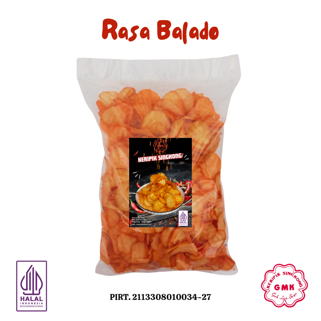 

GMK Keripik Singkong Balado Pedas Manis 500 gr - 1 Kg