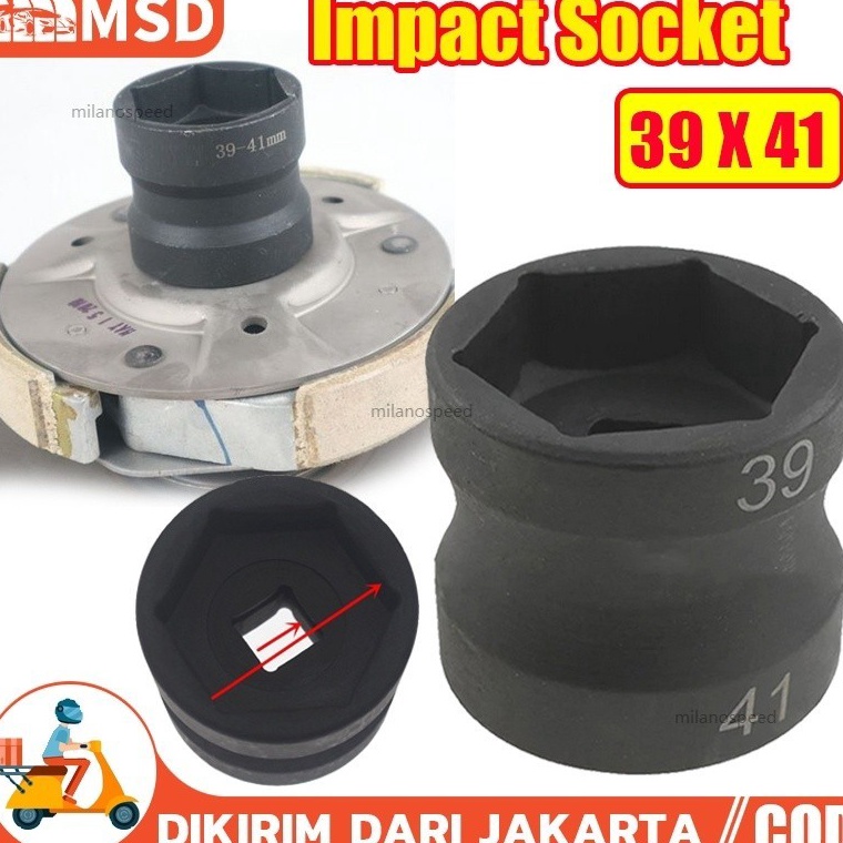 Murah Istimewa MATA KUNCI SOK CVT 39 X 41 Pendek Mata Kunci Shock Impact  Impact Socket kunci shock 