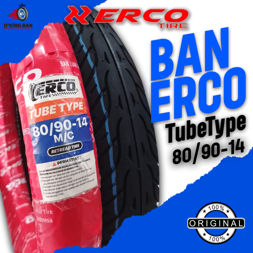 Ban Motor Matic ERCO Tubetype 80/90-14 Non Tubeless Ring 14