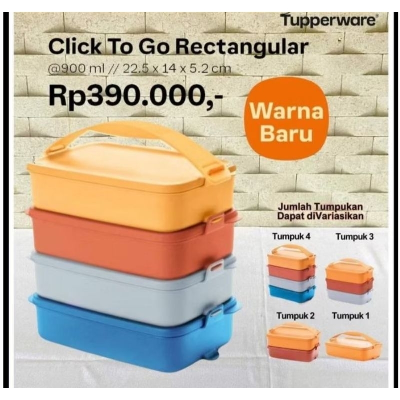 click to go tupperware, rantang 4 tingkat