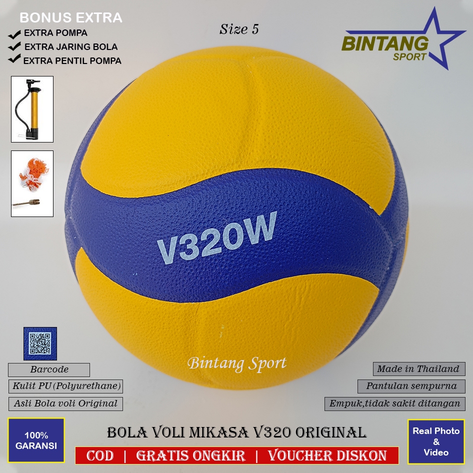 Bola Voli Original Mikasa V320W Asli Thailand Bola Volly Kompetisi Resmi Proliga