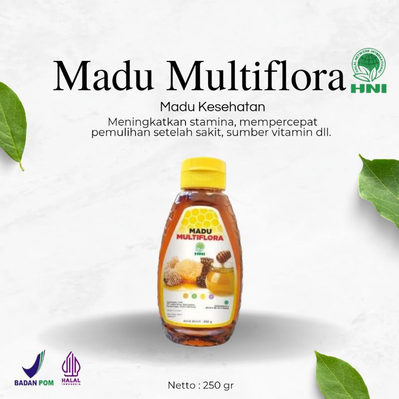 

Madu Multiflora HNI - Madu Herbal - Tanpa Tambahan Gula - 100% Madu Asli