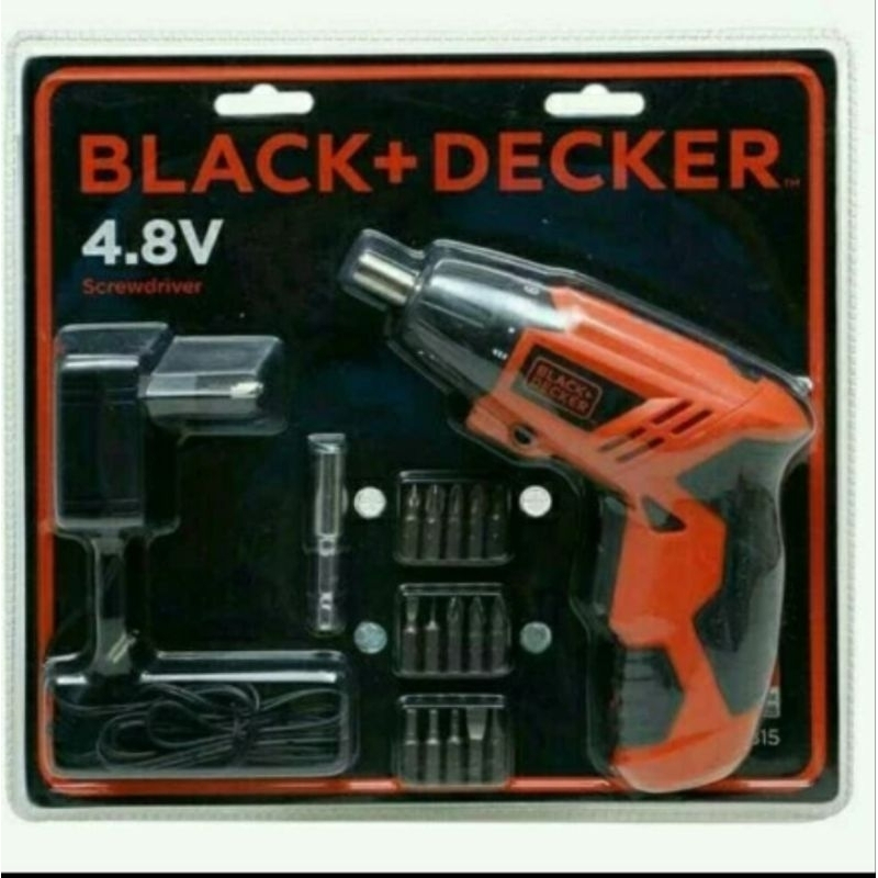 CORDLESS SCREWDRIVER 4.8V KC4815-B1/MESIN BOR CAS OBENG BLACK DECKER