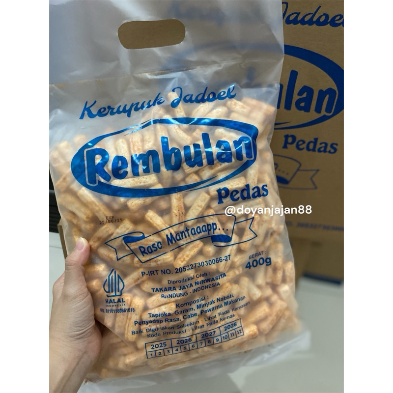 

KERUPUK STIK PEDAS REMBULAN 400GR