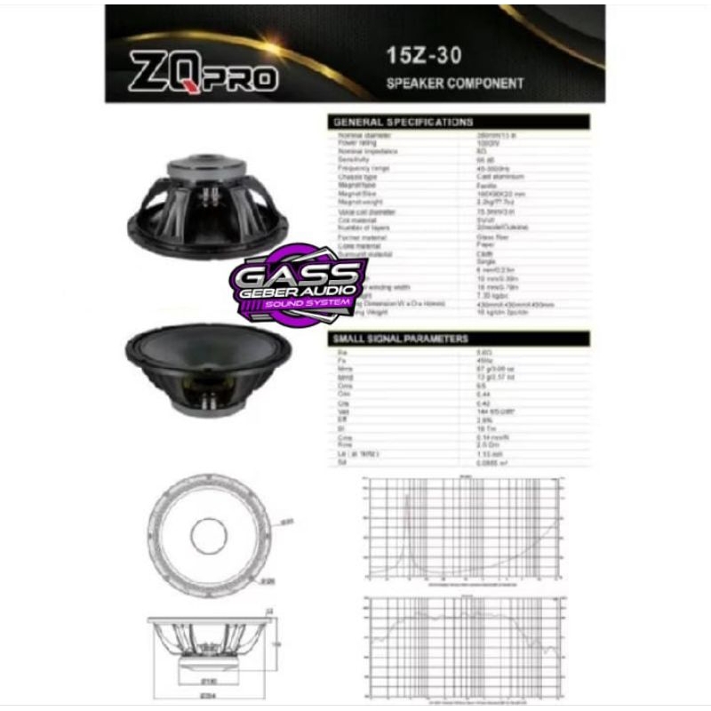 Speaker 15 inch ZQ PRO 15Z30